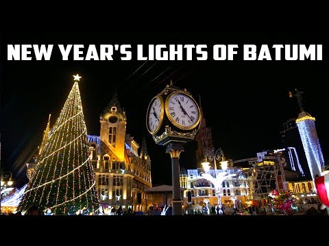БАТУМИ. НОВЫЙ ГОД! / New Year's lights of Batumi - Тренды Ютуба