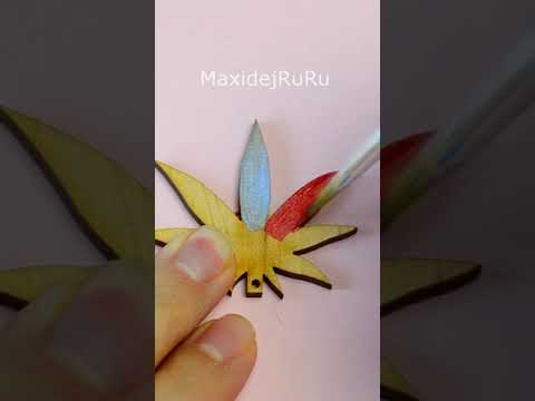 Leaf painting with fall colors ASMR | Satisfying Creative Art #shorts #art #draw #drawing #painting - Тренды Ютуба
