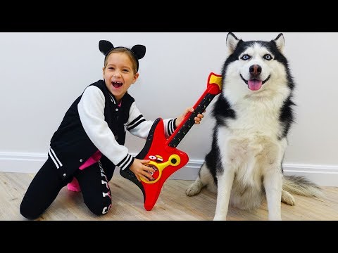 София и её собака Поют и Играют на музыкальных инструментах для детей - Тренды Ютуба